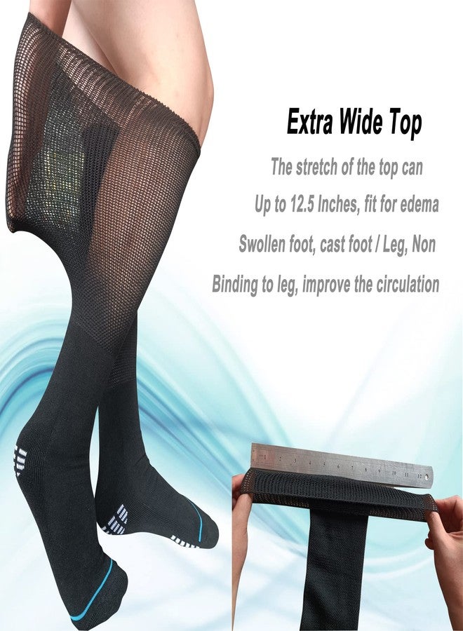 LORVVDE 2 Pairs Replacement Sock Liner for Orthopedic Cast Walking boot Air Cam Walkers, Under Air Cast Brace Surgical Broken Leg Toe Fracture boots - Image 3