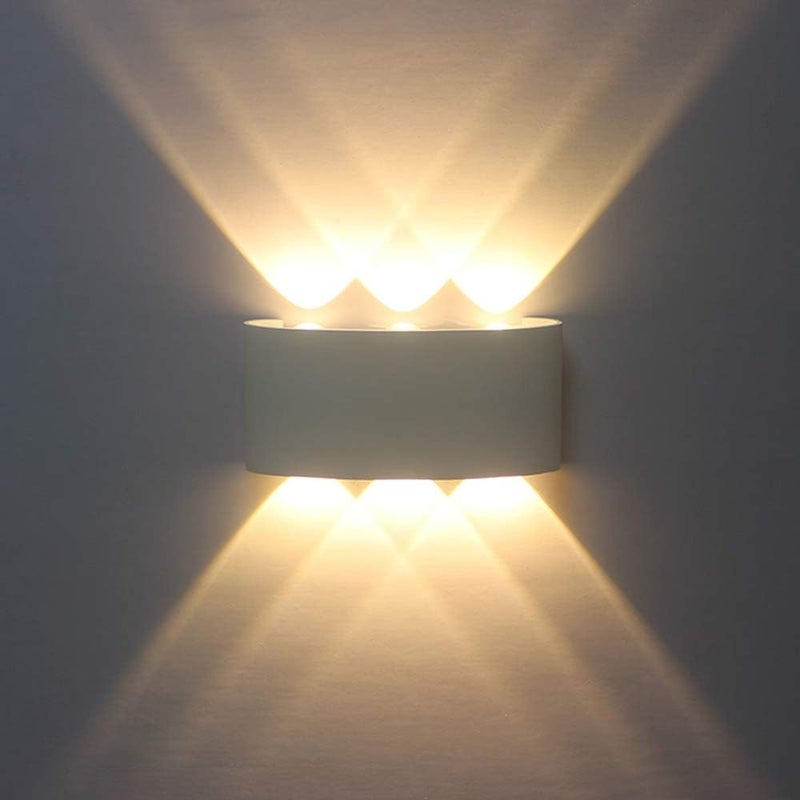 هيكل عام متوازن ثريا إضاءة LED داخلية من Dioche بجهد AC85-265V للإضاءة العلوية والسفلية – تصميم أنيق من الألومنيوم للمنزل والممر والسلالم والشرفة – بعمر افتراضي 50,000 ساعة (لون أبيض دافئ #-6) - Image 2