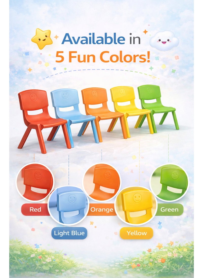 جوي آند ليرن كرسي أطفال من جوي اند ليرن , مصنع من البلاسيتك المقوى , مثالي كرسي غرفة اطفال وللحضانة , أحمر - Image 4