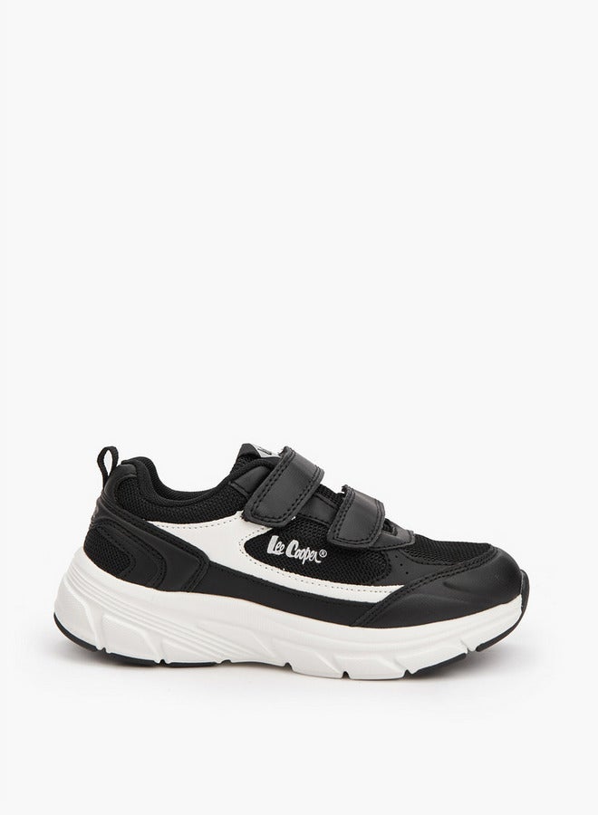 Lee Cooper Boys' Panelled Sneakers with Hook and Loop Closure - Image 2