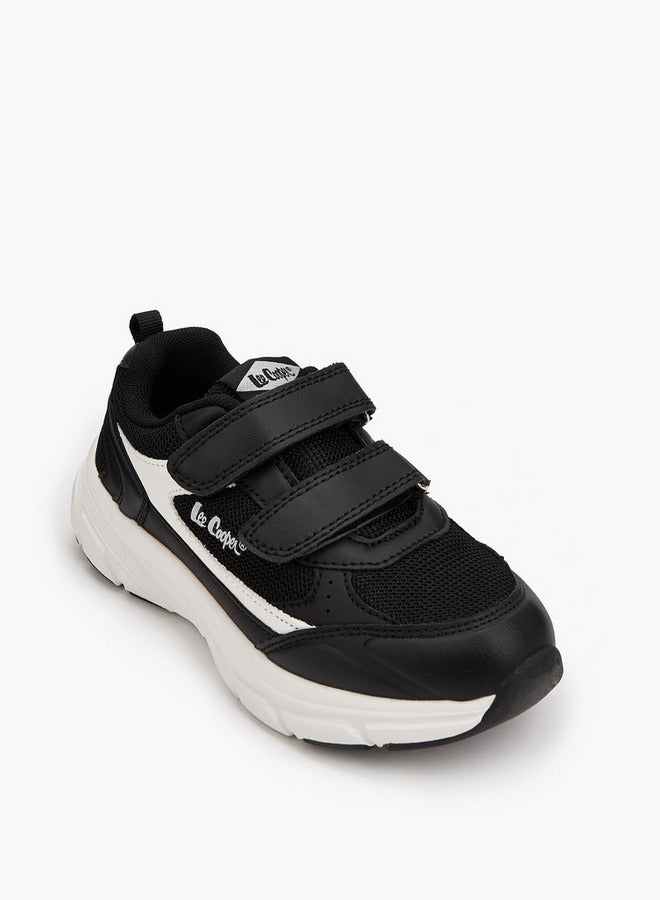Lee Cooper Boys' Panelled Sneakers with Hook and Loop Closure - Image 3