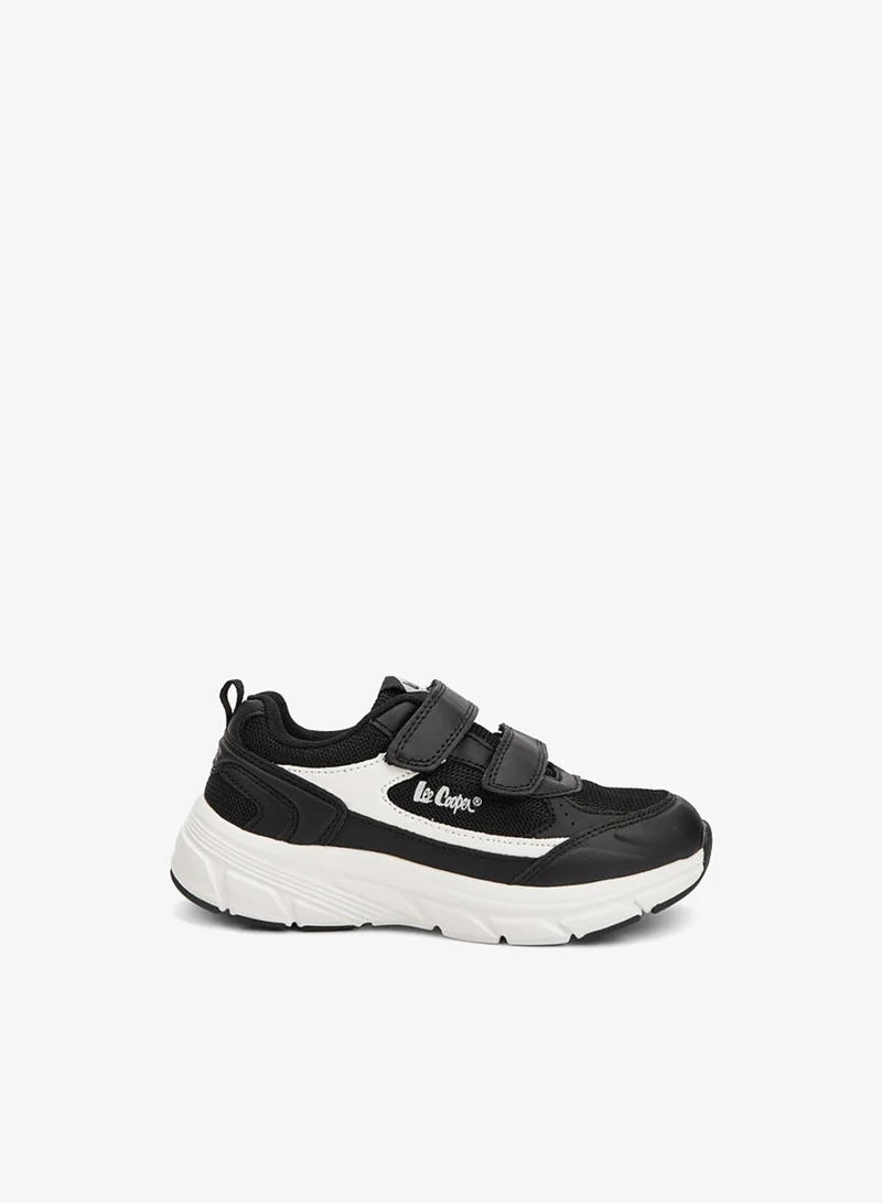 Lee Cooper Boys' Panelled Sneakers with Hook and Loop Closure
