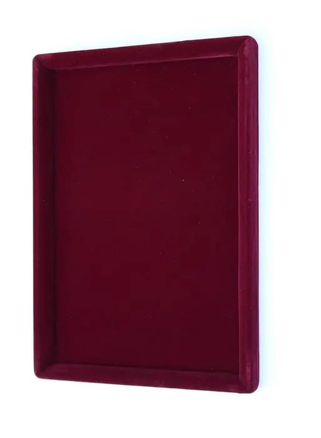 SENTONI Velvet Jewelry Display Organizer Tray, Cosmetic and Beading Storage 14x10 Inch (1, MAROON) - Image 1