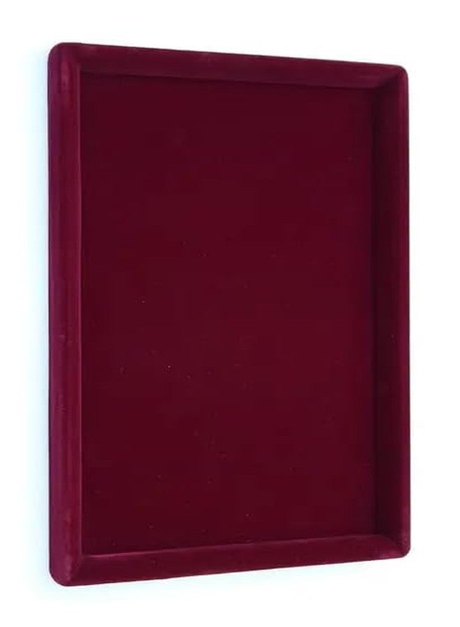 SENTONI Velvet Jewelry Display Organizer Tray, Cosmetic and Beading Storage 14x10 Inch (1, MAROON) - Image 4