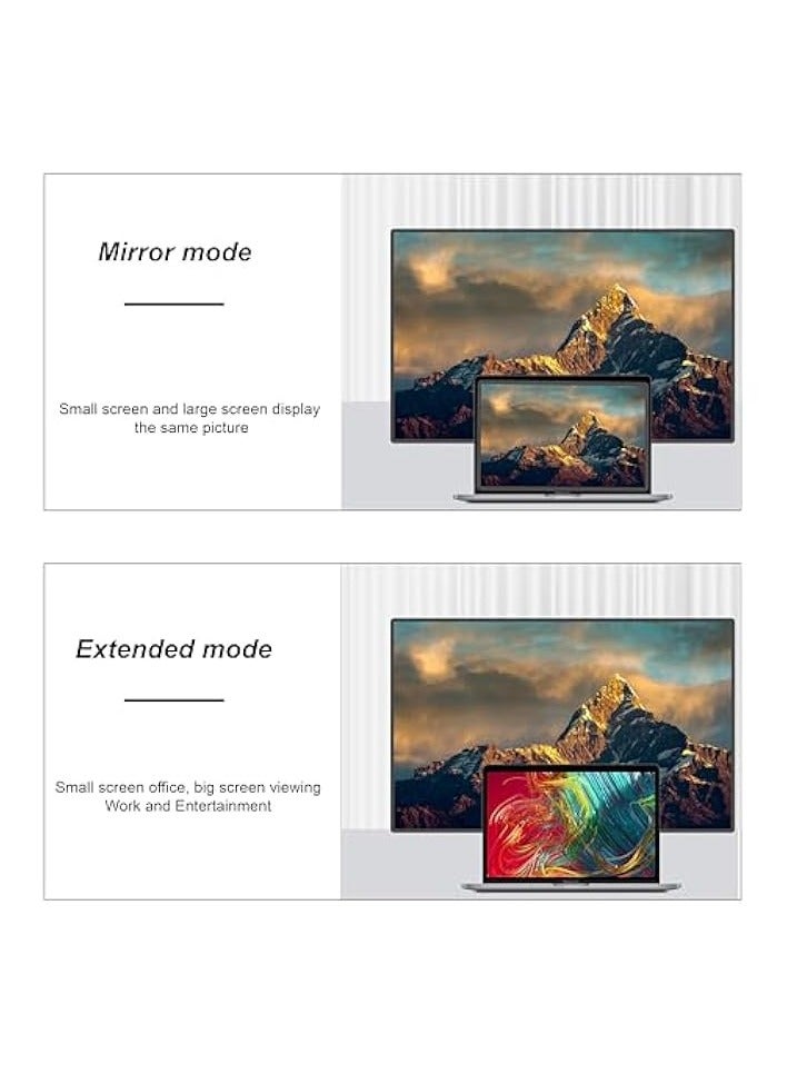 Mowsil USB Type C to Dual HDMI 4K High Definition Hub Adapter Splitter with USB 3.1 Port and Type-C Charging Port compatible with MacBook Pro Air, Surface Book 2,Chromebook Pixel - Image 5