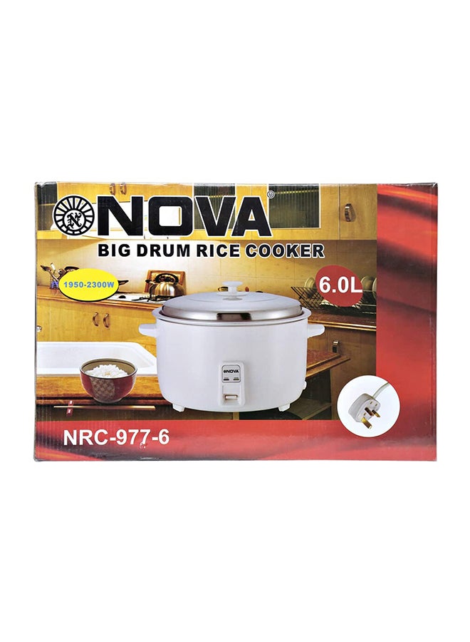 نوفا جهاز طهي الأرز بتصميم حلة 6 L NRC977-6 أبيض - Image 3