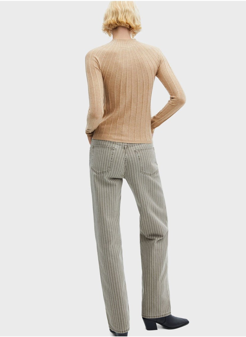 MANGO - Crew Neck Knitted Sweater - Image 1