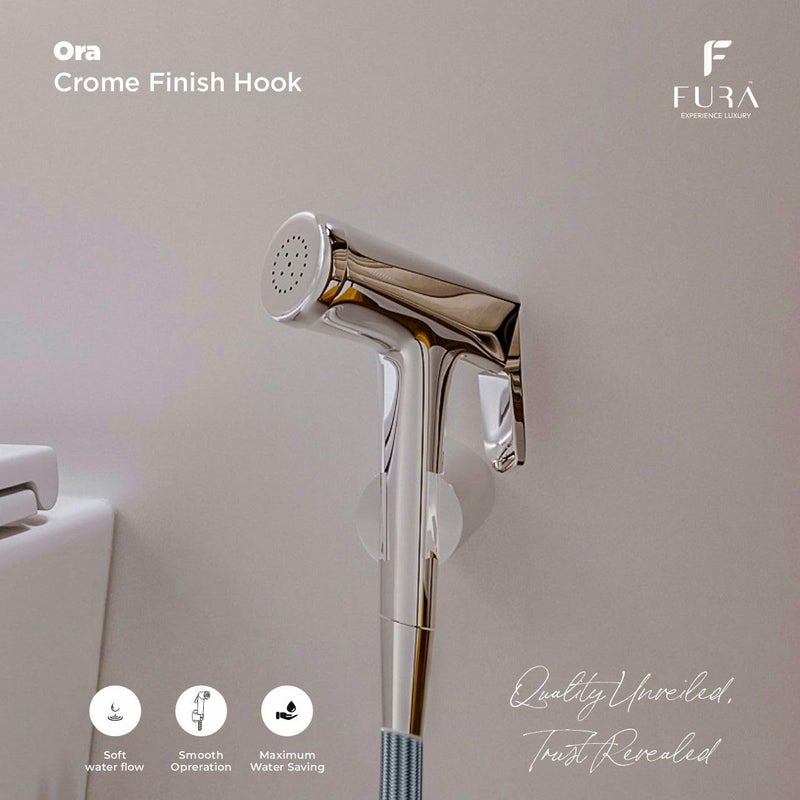 FuraOraPremium Healthfaucetwith High Pressure 1mtr SS 304 Flexible Hose Pipe with ABS HookJetspray for ToiletHand Jet Bidet Spray Performance in Low Water PressureHas 2Yrs Warranty - Image 3