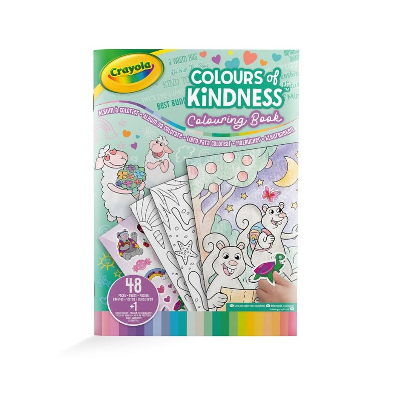 Crayola - Colors of Kindness Coloring Book, 48 Pages + 1 sticker sheet - Image 1