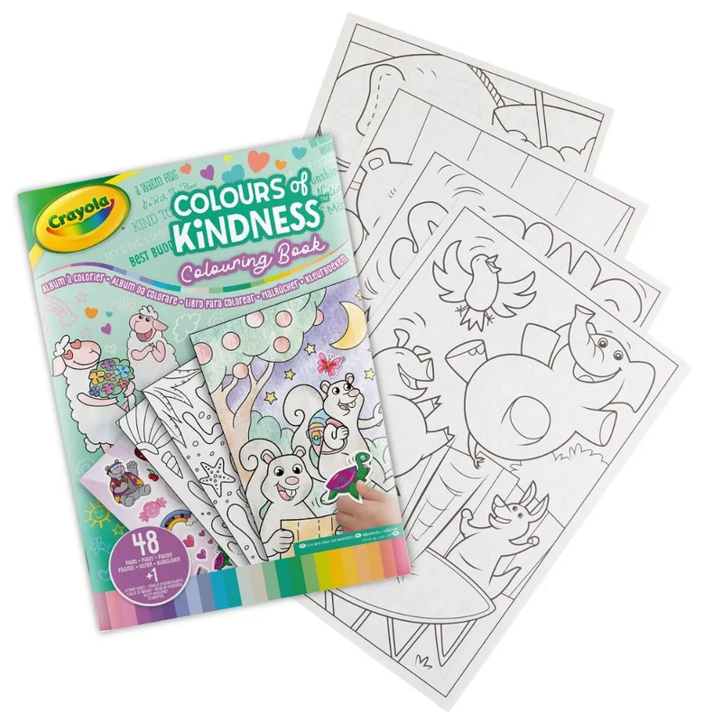 كرايولا Crayola - Colors of Kindness Coloring Book, 48 Pages + 1 sticker sheet