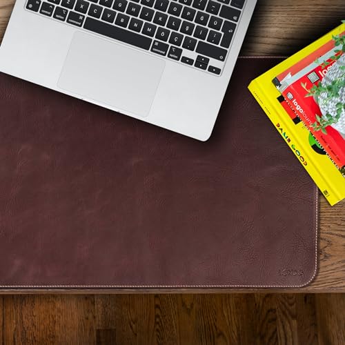 Londo Top Grain Leather Extended Mouse Pad – Large Desk Mat for Office & Gaming, Smooth Writing Surface, Non-Slip Base, Durable & Stylish Workspace Accessory - Image 3