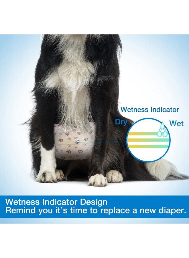 Pet Soft Dog Diapers Male - Disposable Male Dog Wraps Wetness Indicator, Ultra Absorbent Doggie Diapers Comfortable for Incontinence Excitable Urination, 50pcs Small - Image 3
