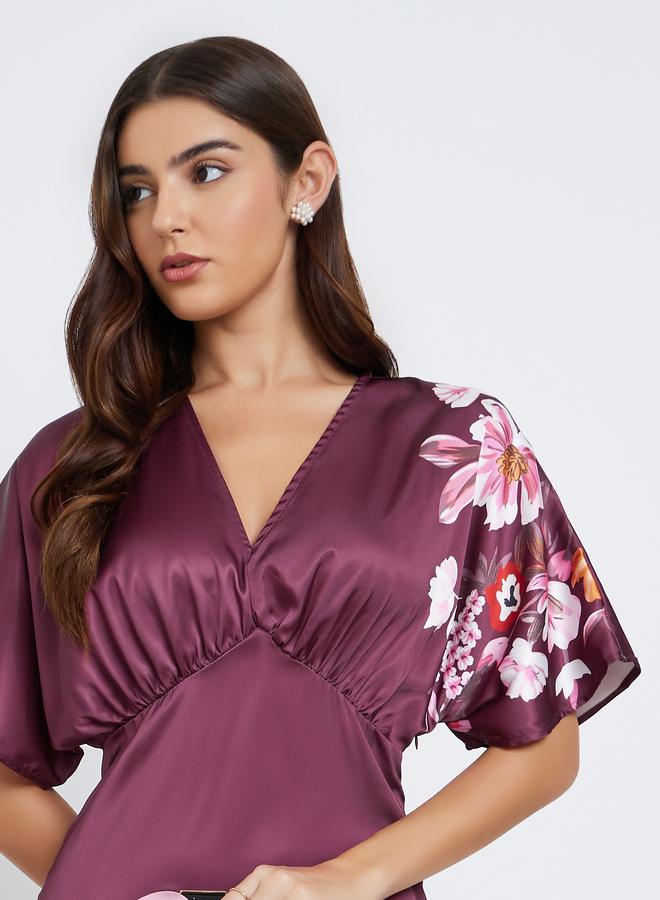 ستايلي فستان طويل بطبعة زهور - Image 4