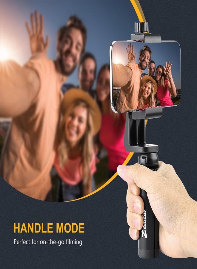 Zeadio Metal Mini Tripod, Desktop Tabletop Stand Compact Tripod for Smooth 4, Osmo Mobile, Vimble 2, Gimbal Handle Grip Stabilizer and All Cameras Black - Image 5