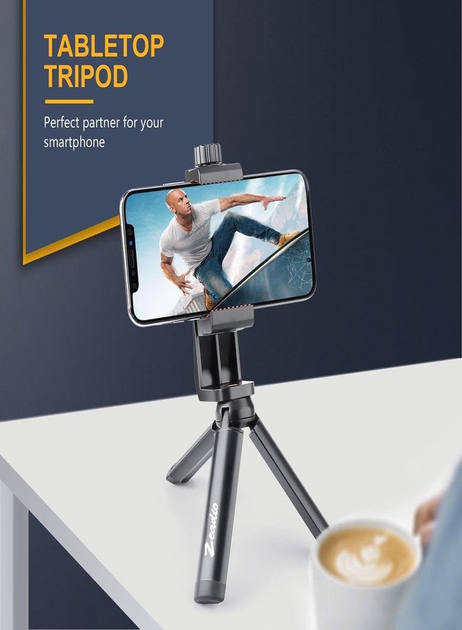 Zeadio Metal Mini Tripod, Desktop Tabletop Stand Compact Tripod for Smooth 4, Osmo Mobile, Vimble 2, Gimbal Handle Grip Stabilizer and All Cameras Black - Image 4