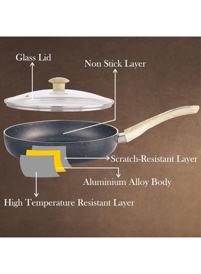 COOKWELL Non Stick Frying Pan (German Microcrystal Technology) (26 CM, Steel Gray) - Image 3