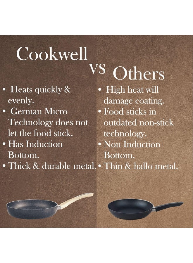 COOKWELL Non Stick Frying Pan (German Microcrystal Technology) (26 CM, Steel Gray) - Image 4
