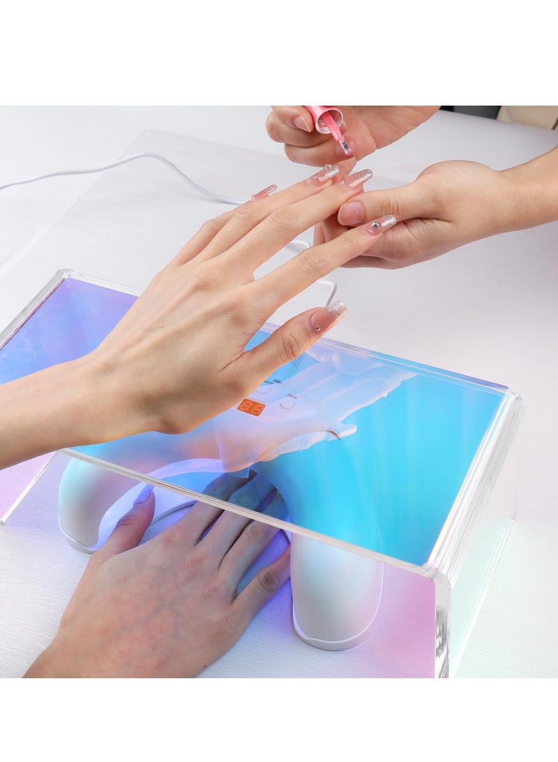 Excefore Nail Arm Rest Cushion Transparency Thickened Acrylic Nail Arm Rest Manicure Hand Rest Pillow Cushion Nail Tool Suitable for Nail Techs Home & Salon Use  - Image 5