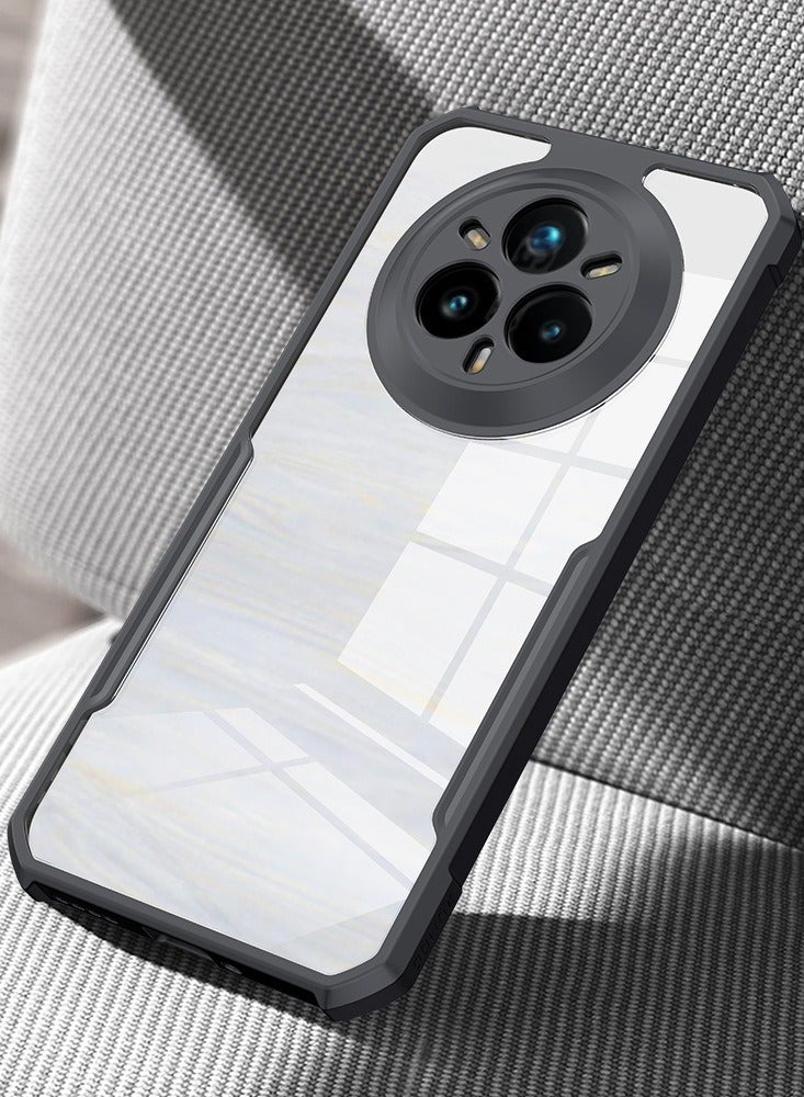 for realme 14 Pro + 5G Case, رقيقة جدا خفيفة الوزن, ناعمة TPU المضادة, أكريليك واضح الغطاء الخلفي realme 14 Pro + 5G, أسود - Image 2