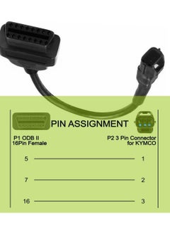 X-PRO5 Obd2 Diagnostic Adapter 3 Pin 16 Pin Compatible with Kymco Motorcycle  - Image 3