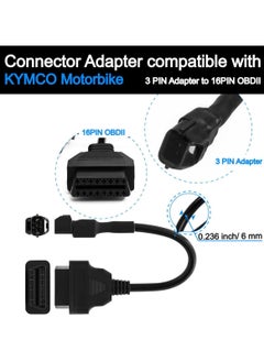 X-PRO5 Obd2 Diagnostic Adapter 3 Pin 16 Pin Compatible with Kymco Motorcycle  - Image 5