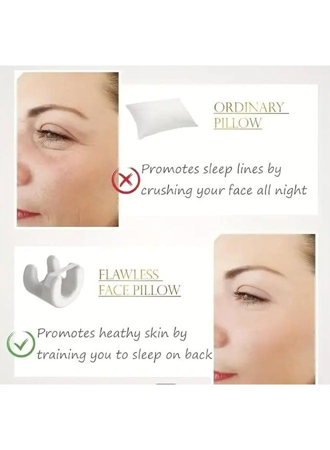 DAKS Beauty Pillow – Anti-Wrinkle & Anti-Aging Memory Foam Pillow, Orthopedic Neck Support for Sleeping, Face Pillow for Wrinkles, Skin Care & Acne Prevention, Soft & Breathable, Ideal for Sleep Lines & Post-Surgery Recovery  - Image 5