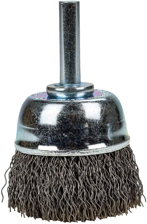 Forney 60004 Cup Brush Coarse Crimped Wire with 14Inch Shank 112Inch - Image 1
