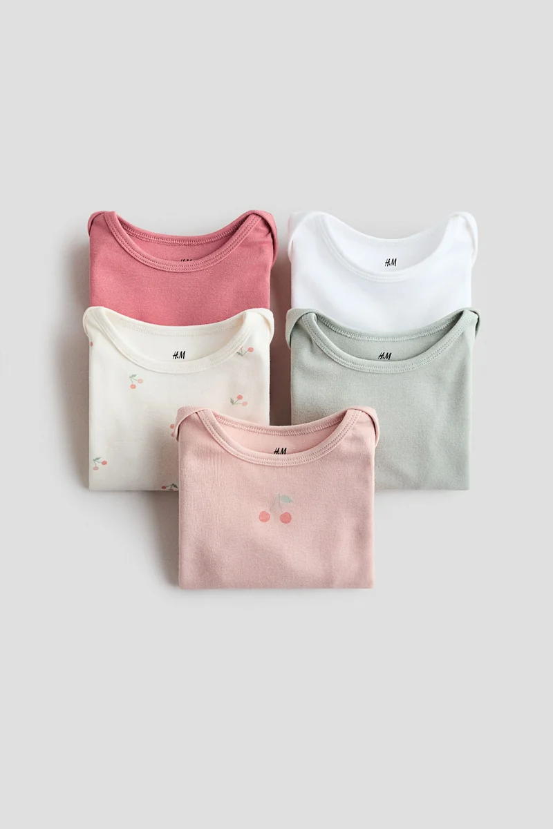 H&M 5-pack long-sleeved bodysuits