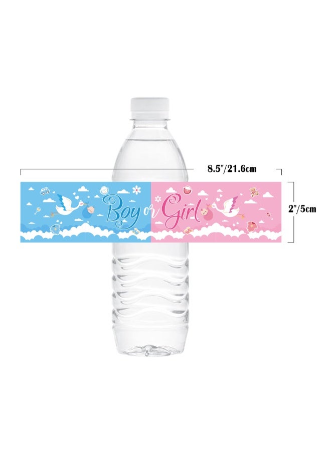 XIYU 24 Pcs Gender Reveal Water Bottle Labels, Decoration for Boy or Girl Baby Shower Gender Reveal Party Supplies Decoration Kit - Image 3