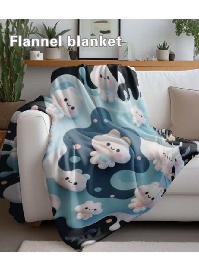 عام بطانية رقيقة من الفانيلا الكرتونية للأطفال والرضع (دافئة ومريحة، ومناسبة للنوم والألعاب) 70 سم * 100 سم - Image 5