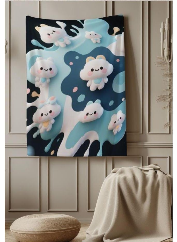 عام بطانية رقيقة من الفانيلا الكرتونية للأطفال والرضع (دافئة ومريحة، ومناسبة للنوم والألعاب) 70 سم * 100 سم - Image 2