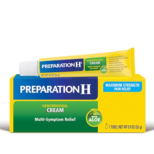 Preparation H كريم علاج أعراض البواسير Preparation H بقوة قصوى 09 أونصة مع الألوة