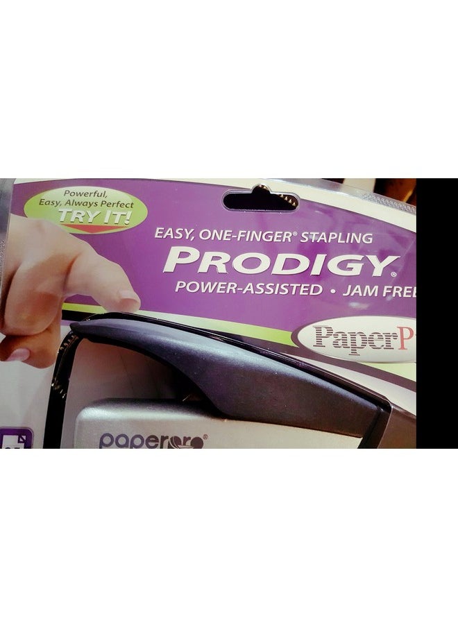 PaperPro - Prodigy One-Finger Desktop Stapler, 25 Sheet, Black/Silver (1110) (1, Silv/Blk) - Image 1
