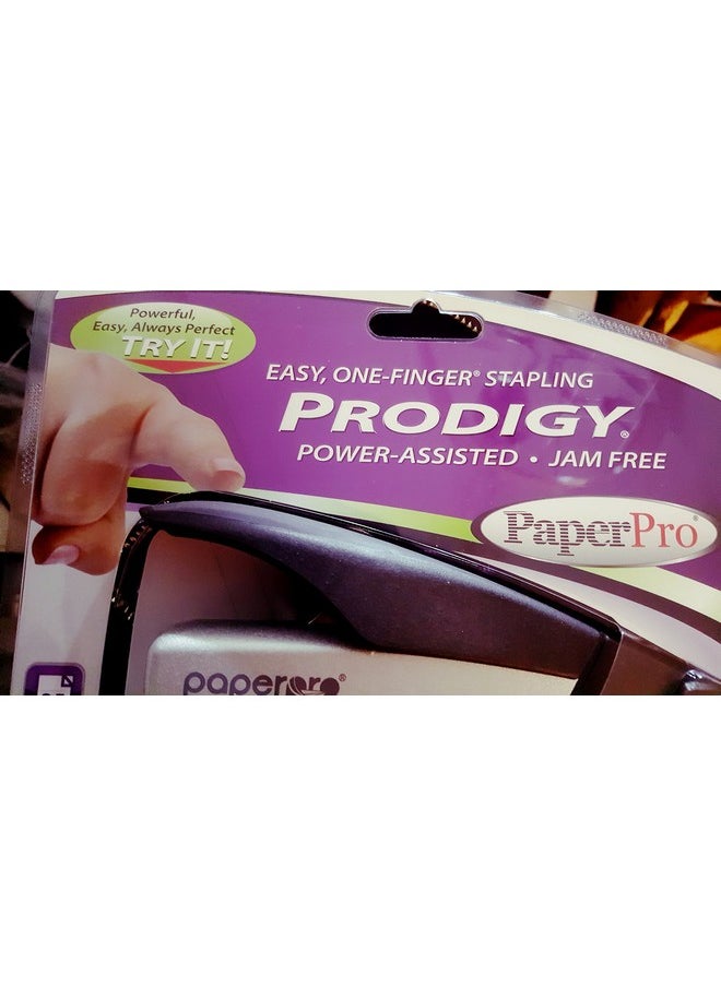 PaperPro - Prodigy One-Finger Desktop Stapler, 25 Sheet, Black/Silver (1110) (1, Silv/Blk) - Image 1