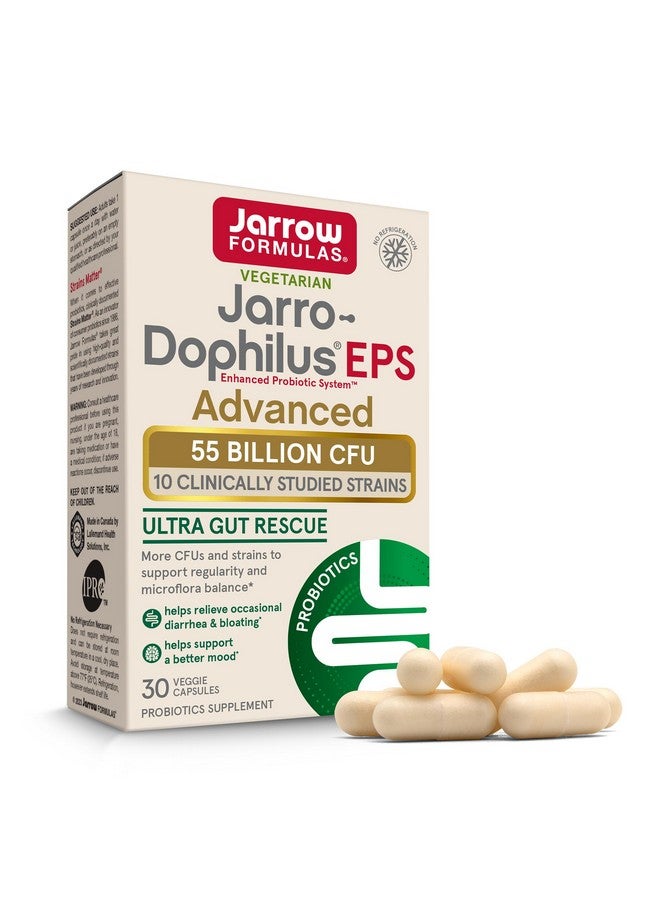 Jarrow Formulas Jarro-Dophilus EPS Advanced, 55 Billion CFU Probiotics, Digestive Support for Adults, 30 Probiotic Supplement Veggie Capsules, Up to 30 Day Supply - Image 1