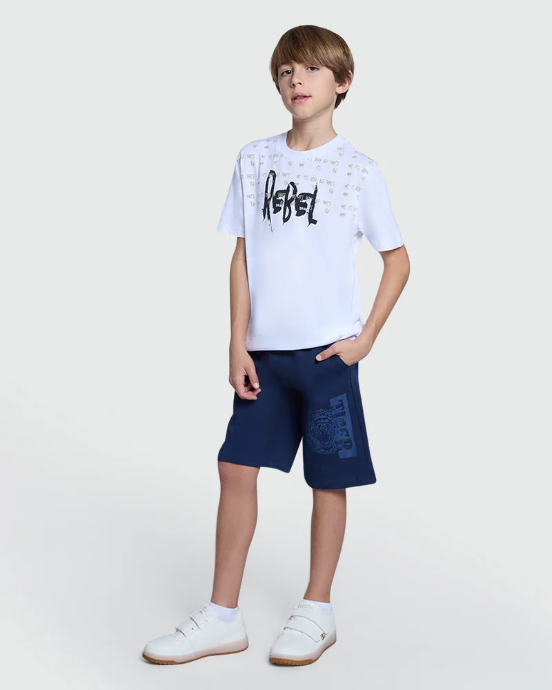 او في اس Classic White Modern Tee By For Boys
