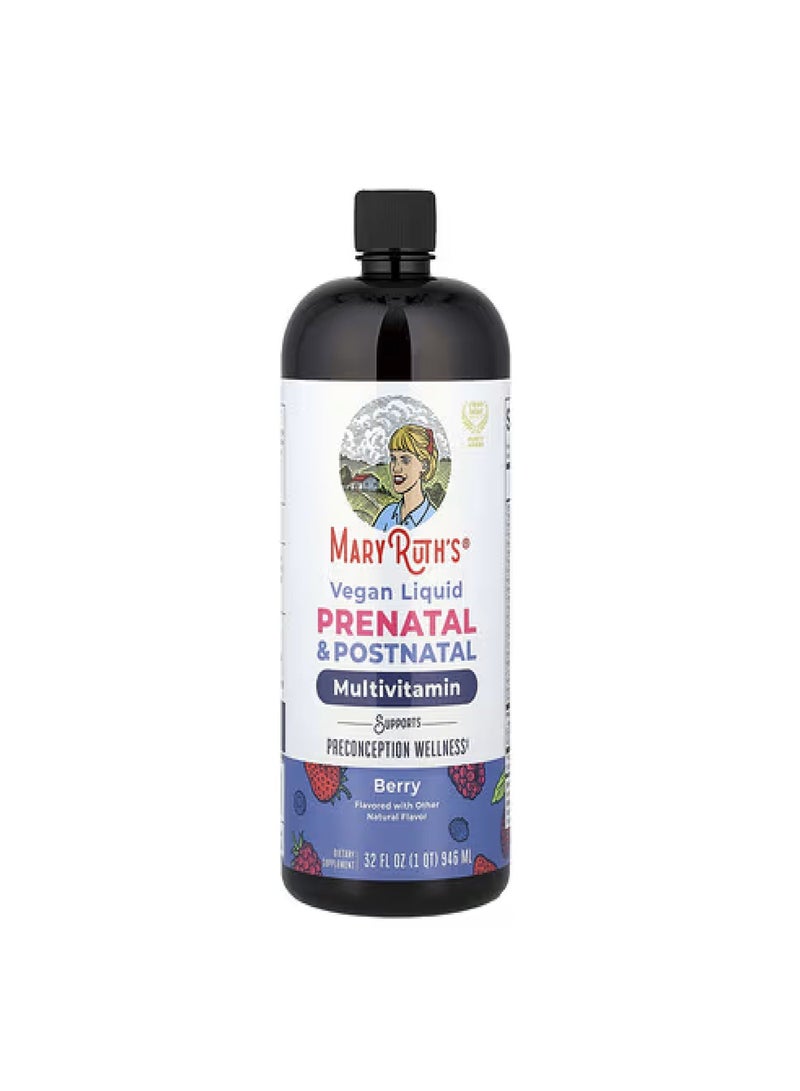 MaryRuth's Liquid Multivitamin Prenatal & Postnatal, Berry, 32 fl oz (946 ml) - Image 1