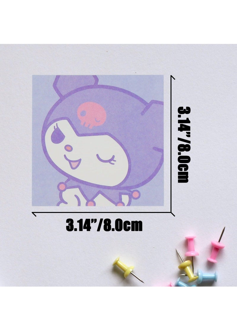 Y&D SYOSI 500 Sheets Lovely Sticky Notes 10 Pack Cartoon Small Notepads Kawaii Animals Postit Notebook Mini Self Stick Memo Pad for Students Roommates Office Reminder Tab, 5 Styles  - Image 4