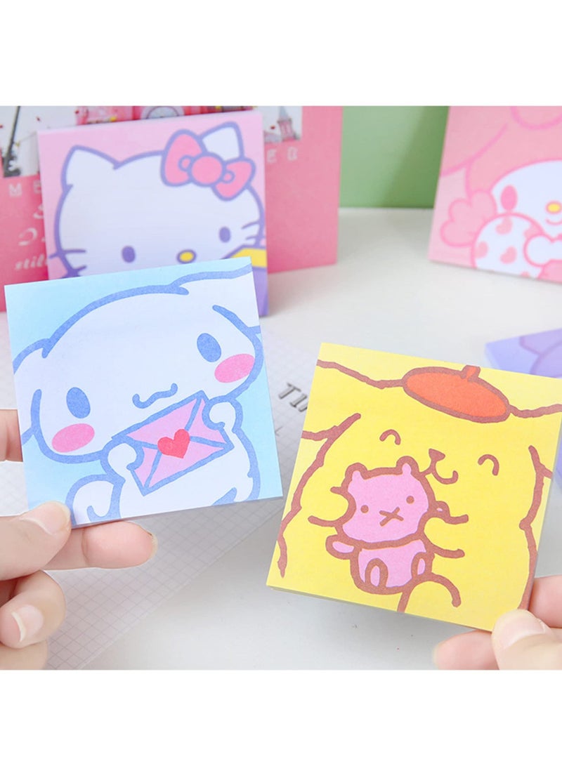 Y&D SYOSI 500 Sheets Lovely Sticky Notes 10 Pack Cartoon Small Notepads Kawaii Animals Postit Notebook Mini Self Stick Memo Pad for Students Roommates Office Reminder Tab, 5 Styles  - Image 3