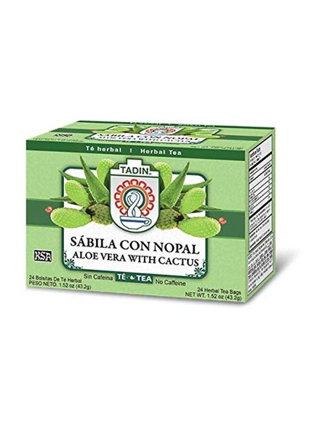 Tadin Tea Aloe Vera With Cactus 24 Bags Te De Sabila Con Nopal Diabetic Tea Helps Control Blood Sugar & Cholesterole Levels - Image 2