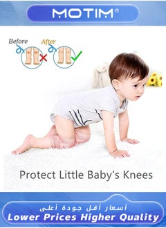 Motim 5 Pairs Baby Crawling Anti-Slip Knee Adjustable Soft Baby Knee Pads Safety Protector Crawling Protective Knee Unisex Baby Toddlers Kneepads  - Image 2