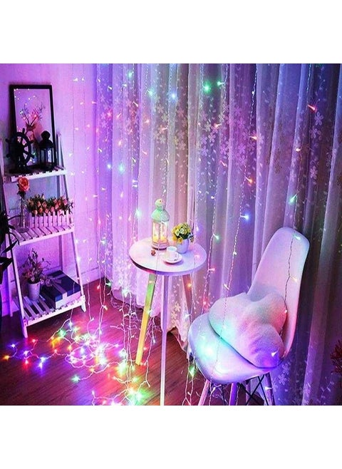 YPS-113 RGB Christmas Decoration Curtain LED 3x3 Meters 600 LEDs 220 Volt Addable Indoor