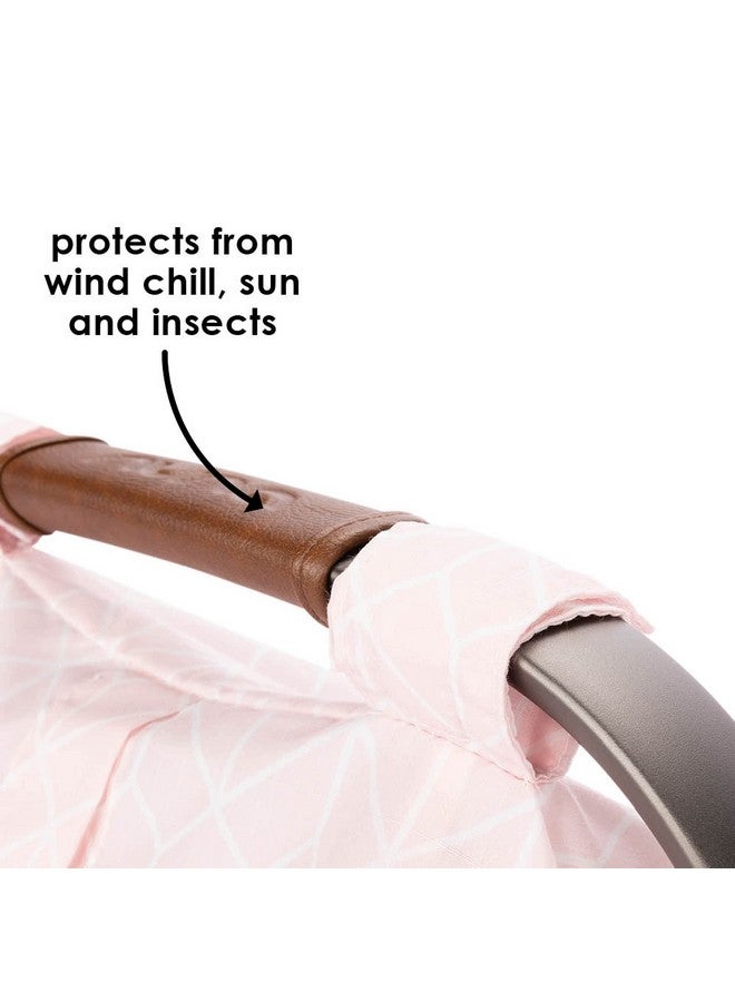 Diono Infant Car Seat Cover, Universal Weather Protection Canopy for Baby, Adjustable and Breathable with Insect Net, Pink - Image 3