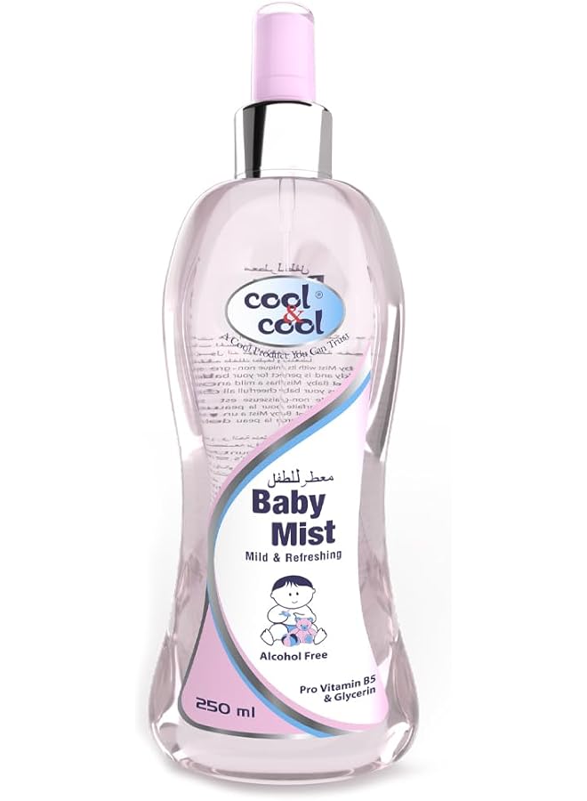Cool & Cool Baby Mist Cologne 250Ml Alcohol Free Paraben Free Glycerin Mild And Refreshing - Image 1