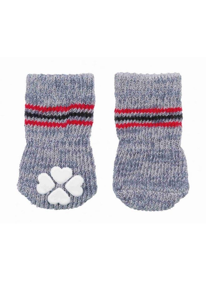 تريكسي 19504 جوارب كلاب رمادية غير قابلة للانزلاق، مقاس L-Xl، زوج واحد - Image 1