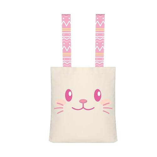 Party to Be Easter Canvas Bags for Kids Easter Bunny Bags for Girls Boys - Image 1