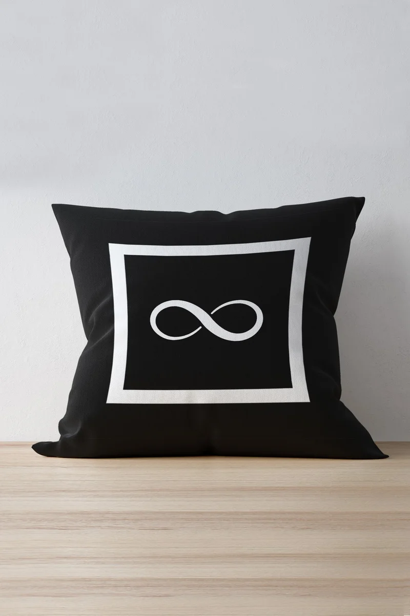 كانغو هوم Lettered Throw Pillow Case - Infinity - 43X43 cm