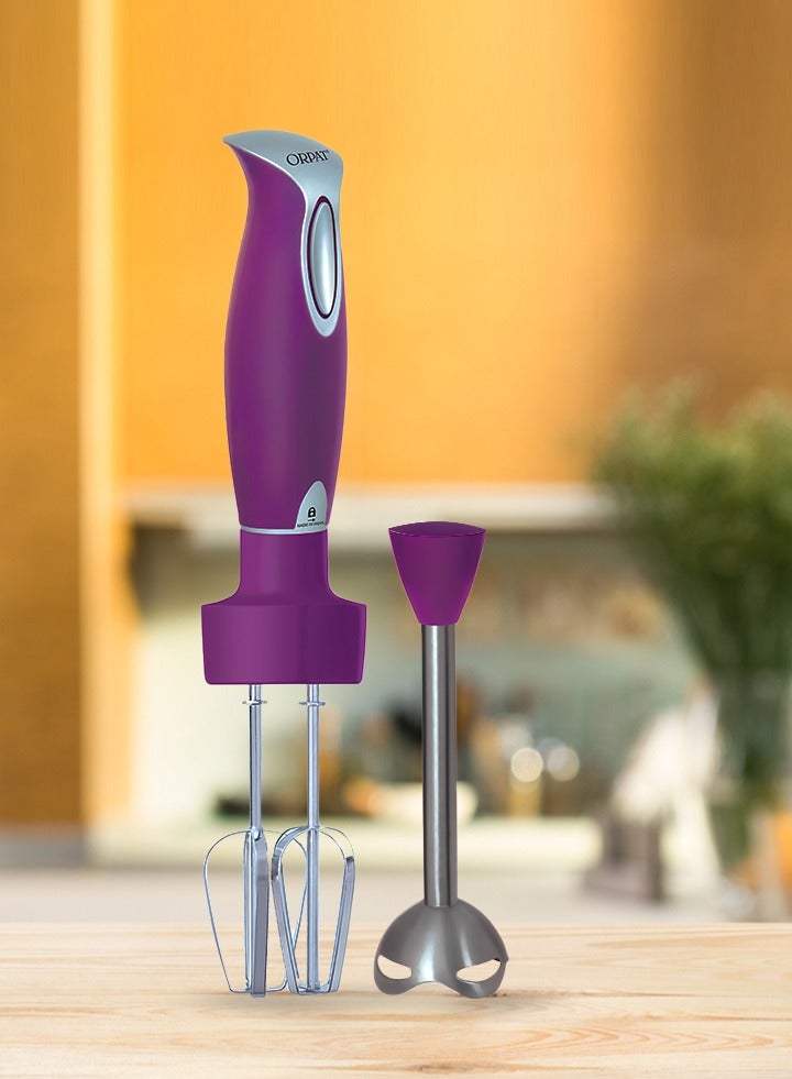 Orpat Hand Blender With Hand Mixer – HHB-187E HM – 400W – Cran Berry - Image 2