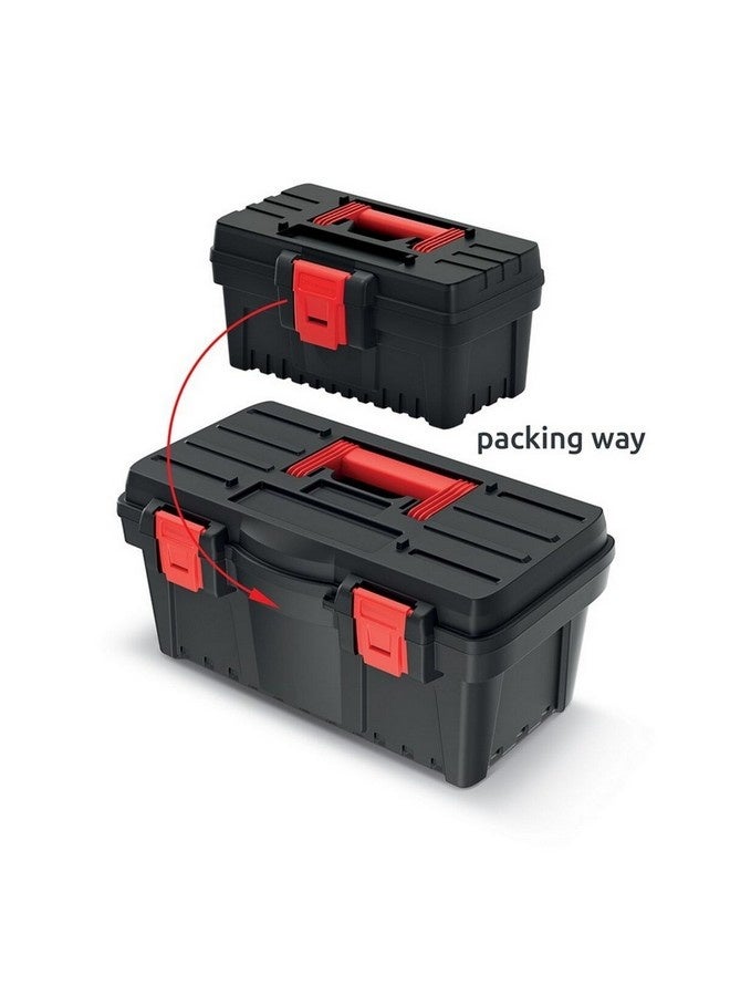 Kistenberg 2-in-1 Multifunctional Tool Box Set Black and Red 21.6 x 25.8 x 47.6 cm KDRS5025N - Image 2