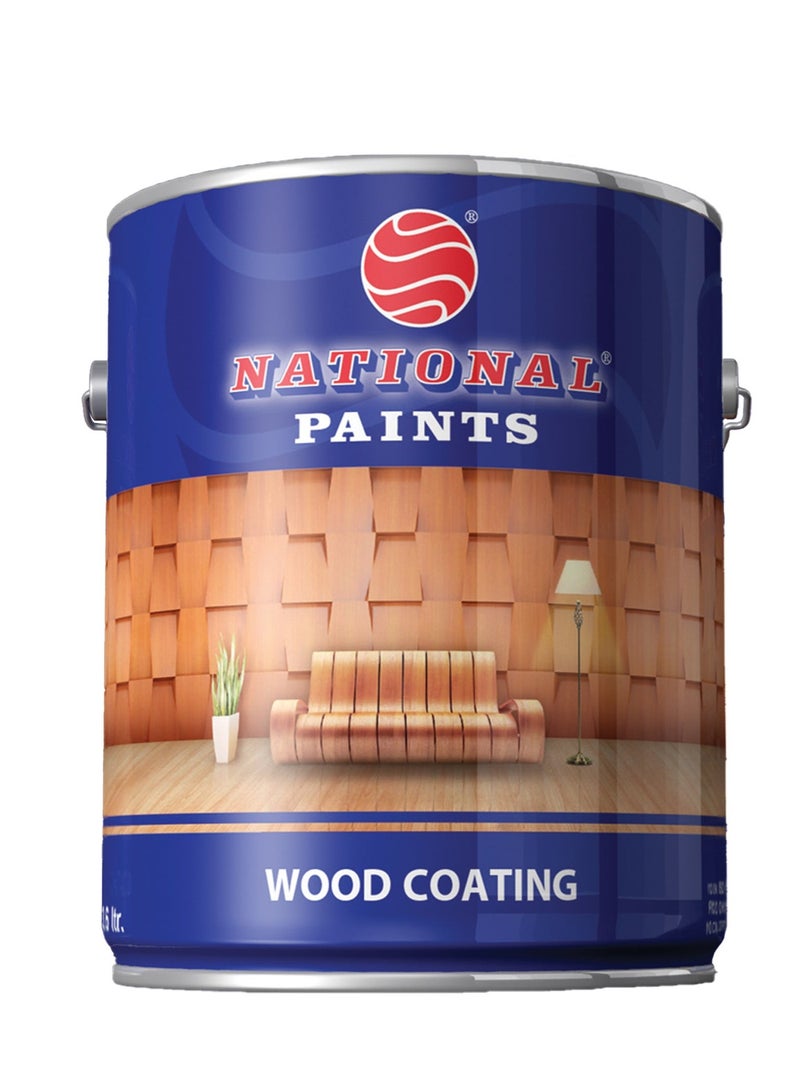 National Paints Wood Stain Premium Fast Drying Durable, Transparent Colored Finish (TEAK N-017, 3.6 Liters) - Image 1